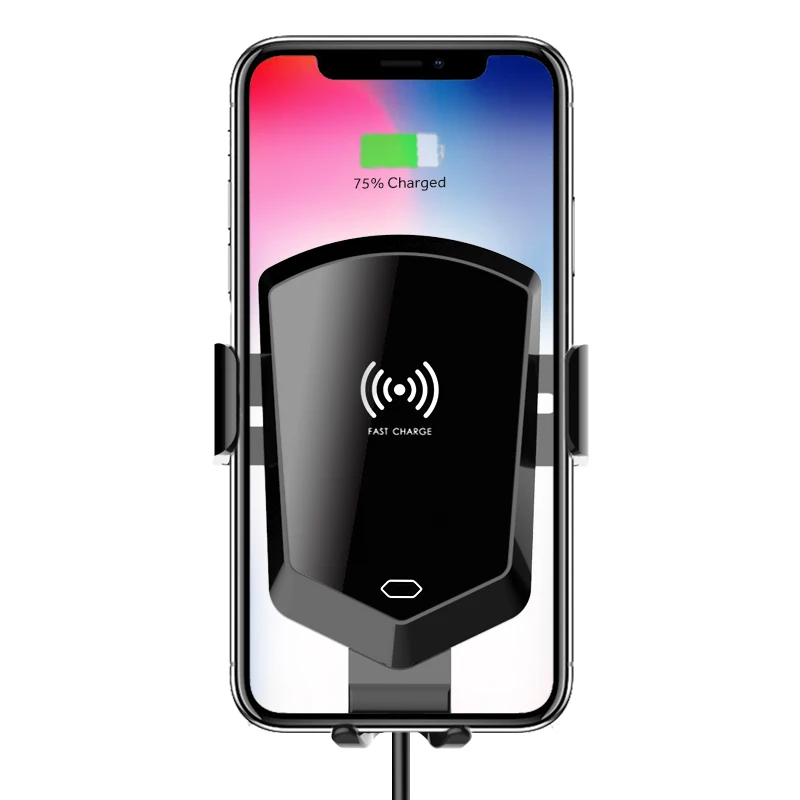 

2019 New arrival Smart coil Induction Wireless Car Charger 10W Fast Charging Car Charger Wireless Holder for iphone samsung