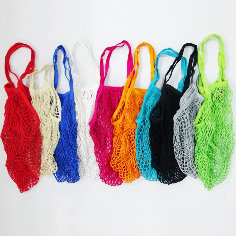 

2019 Reusable organic cotton tote mesh shopping string net bag for vegetables fruits