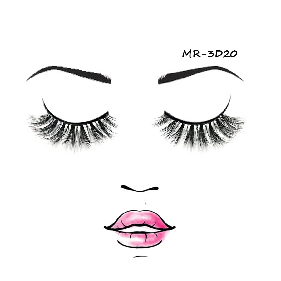 

Natural Comfortable Fluffy Lashes Natural 3D Mink Eyelashes Eyelash Vendors, N/a