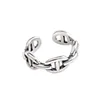 Women Unique Adjustable Opening 925 Sterling Silver Finger Ring Retro Carved Toe Ring Beach Foot Jewelry