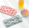 Amazon hottest 14 Cavity Cartoon Duck Rabbit Egg Silicone Mold Cake Baking Tools DIY Ice Tray Chocolate Mould Pastry Bread Cake