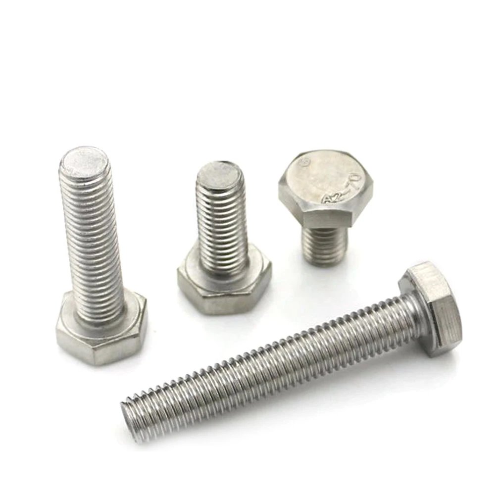 
A2 70 DIN933 931 M12 20mm stainless steel hex head bolt 