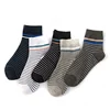 Wholesale Fresh Men Ankle Pinstriped Casual Athletic Short Cotton Socks Low Cut Crew Socks