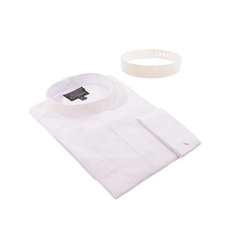 
UK/US White Long Sleeve Clerical Shirt Men 