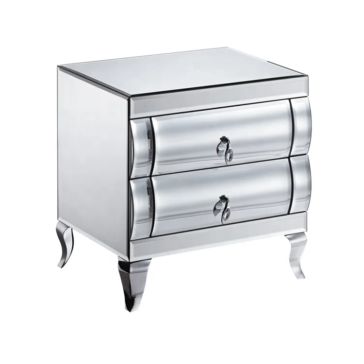 Curved Chest Glass Sofa End Table Mirror Bed Side Nightstands Buy Bedside Table Nightstands Mirror Bedside Table Product On Alibaba Com