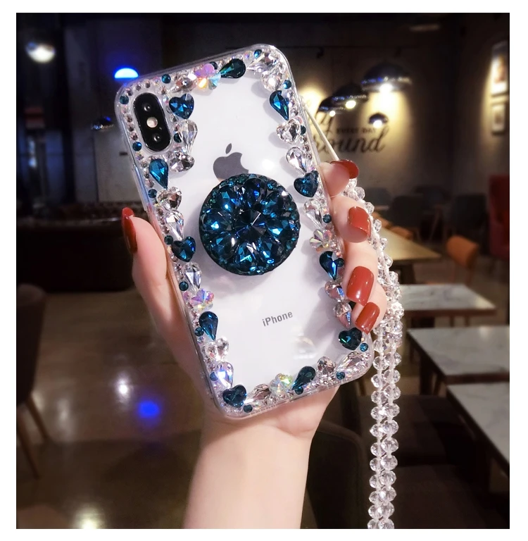 

Fashionable diamond phone case good quality bright and attractive shiny phone case, Red\blue\silver\green\pink\gray