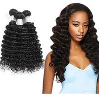 

Deep wave hair bundles Double Drawn hair Virgin Human Hair