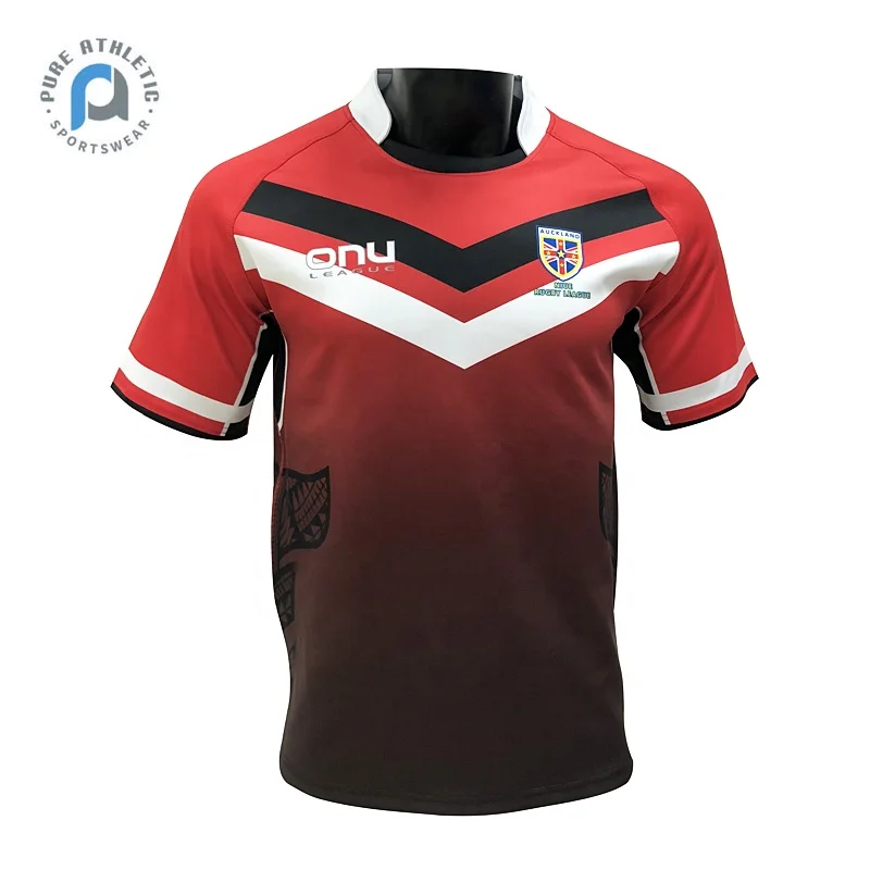 Design Your Own Rugby Shirt football uniforms wear Printing Sublimation Rugby Jersey 2019