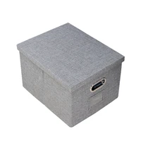 

Mise office supplies linen fabric document big storage box