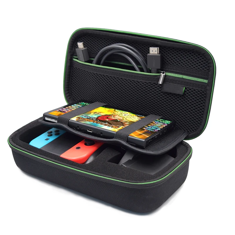 

High quality travel carrying 1680D eva case for Joy-con grip for nintendo switch case, Black