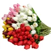 PU Tulip Flower Artificial Flowers for Cemetery Real Touch for Wedding,Room,Home,Party Decoration and Holiday Gift
