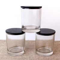 

11oz candle holder for candle clear glass container jar with lid