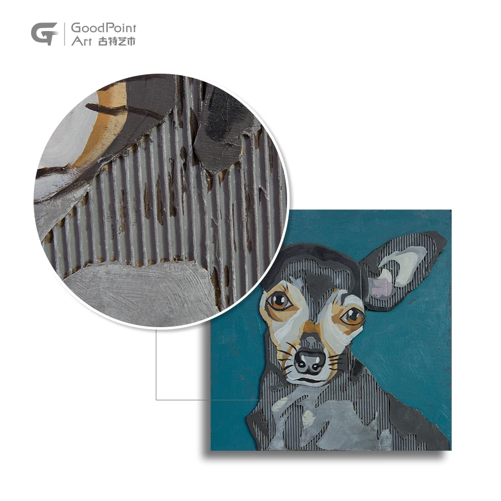 
Indian traditional accessories bulk wholesale art supplies canvas dog marley painting 