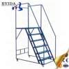 Platform with handle supermarket rolling trolley ladder