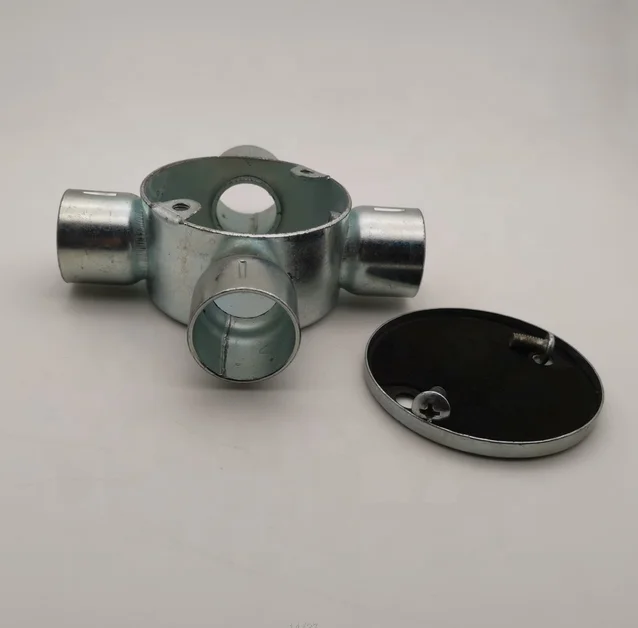 
Locfit Metal Conduit Fittings- 25mm 4 Way Junction Box with Lid and Gasket ,AS/NZS Standards 