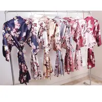 

high quality new design satin floral robe