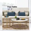 Factory Wholesale Stainless Steel Table Set Fancy Marble Living Room Coffee Tea Table