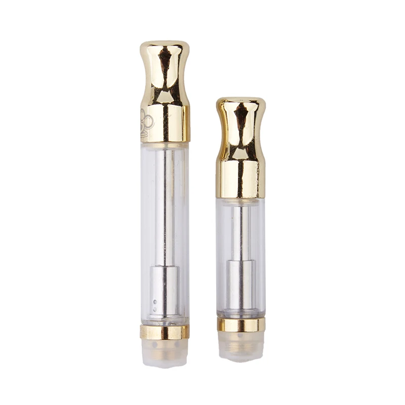

PVC Box Package Flavor Stickers Refilled 1ml Brass knuckless cartridges with Ceramic coil, Gold