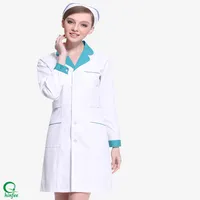 

YGM-018 White Long Sleeves Male Lab Coats Female Nurse Hospital Uniforms