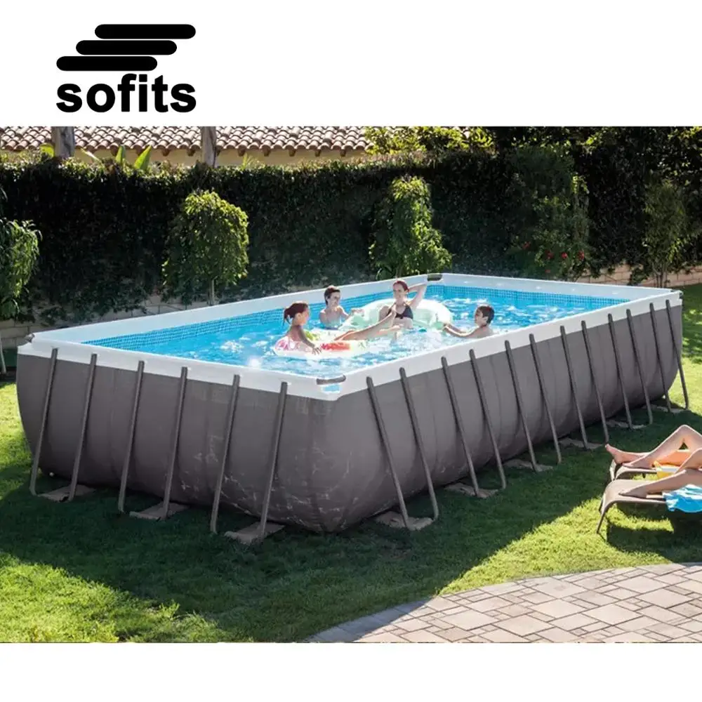 

Ready to Ship the Original INTEX 26374 Ultra Frame Rectangular Above Ground Swimming Pool, As picture