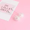Customized simple fringed pearl hollow mesh pendant jewelry pearl earrings studs