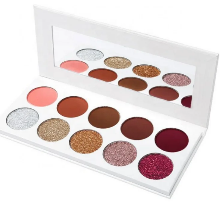 

HOT sale High Quality 10 colors glitter Cardboard Shimmer Eyeshadow lasting diamond eye shadow palette makeup, N/a