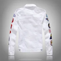 

9038 White Jean Jacket,Jean Jacket Winter,Fashion Denim Jacket