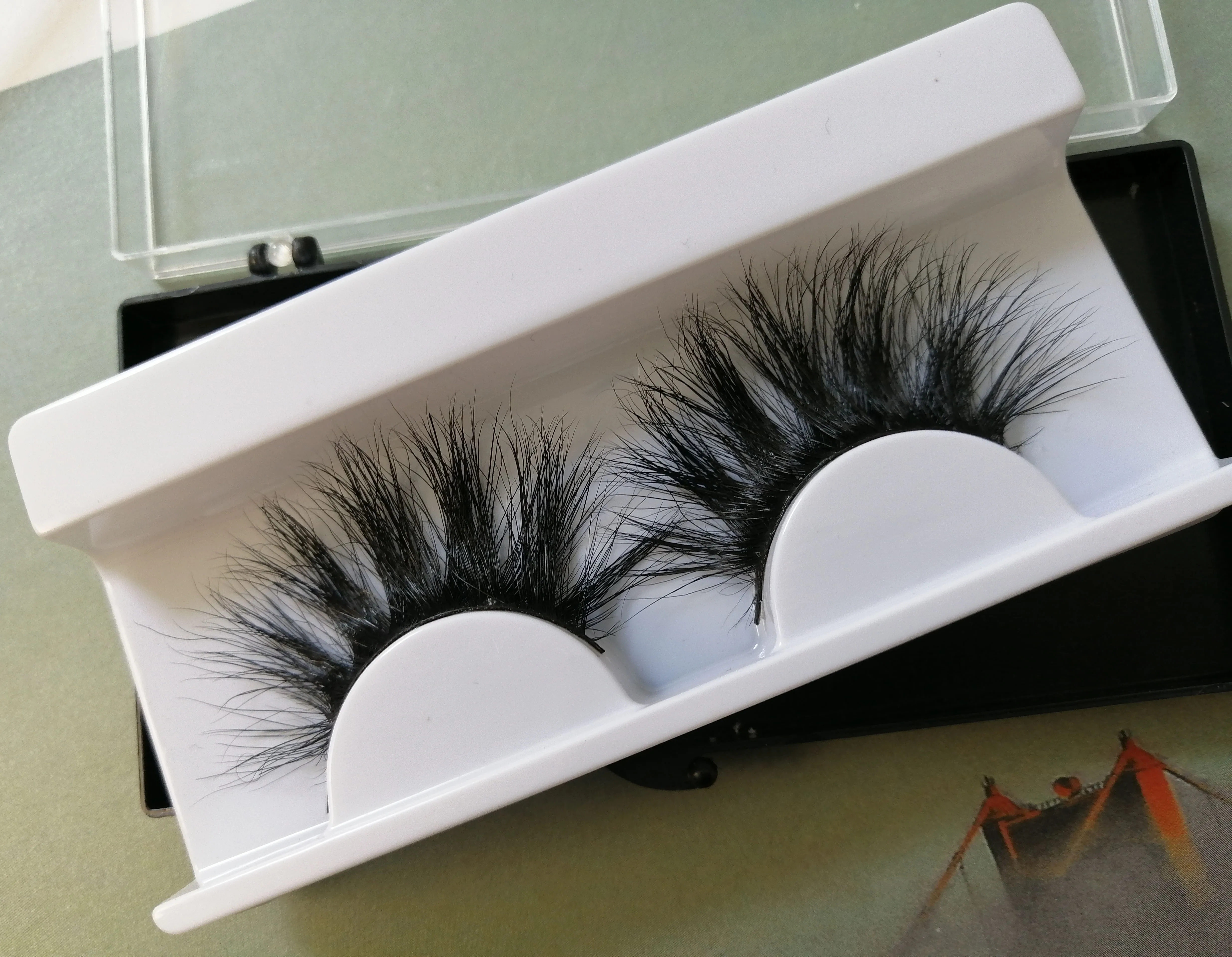 

Soft eyelashes 3d mink eyelashes vendor hot sell 25mm eyelashes