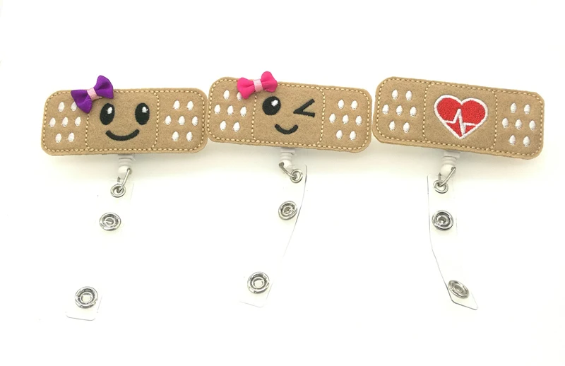 
Bandaid Badge Reel Holder Nursing Name Badge Holder Felt Badge Reel for Nurses, Students & Teachers Cute & Practical ID 