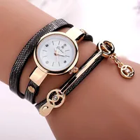 

Top Quality Multi-colors Women Crystal Flower Design Velvet Wrist Quartz Watch Bracelets