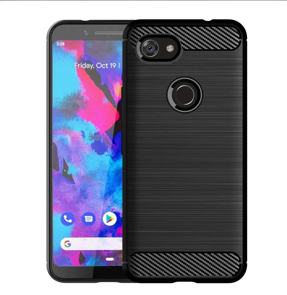 

Carbon Fiber Shockproof Soft TPU Back Cover Phone Case For Google Pixel 3A, N/a