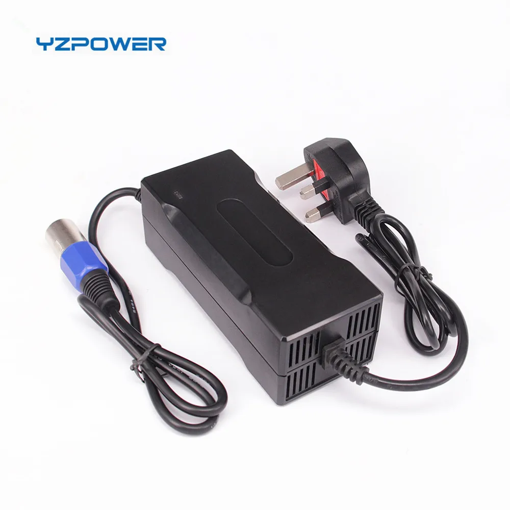 

58.4V 2A Lifepo4 Charger RCA Port 48V Lifepo4 Battery Charger For 48V 10AH 12AH 15AH 20AH Lifepo4 Battery Pack, Black battery charger