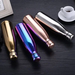 Image of 500ml Eco friendly metal water bottles, stainless steel electroplating coated water bottles for sports