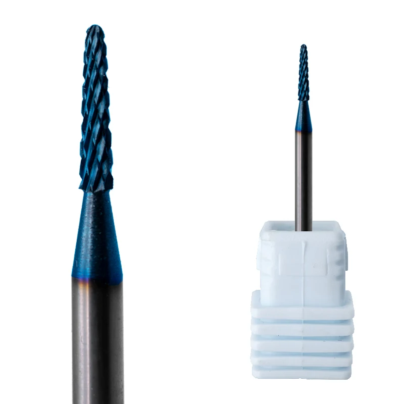 

sharp point bit Blue coating Carbide Nail Drill Bit for nail salon