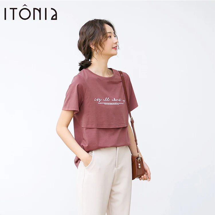 

2019 New Summer Fashion Pregnant Breastfeeding T-shirt