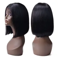 

Wholesale Human Lace Wig Virgin Peruvian Hair 4*4 Closure Wig Short Lace Front Wig Bob Wigs For Black Women