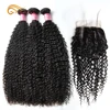 Onicca Kinky Curly Weaves Peruvian And Brazilian 100% Virgin Raw Unprocessed Human Hair Bundles