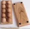 Home Decorate Display Natural Table Wooden Egg Cup Holder