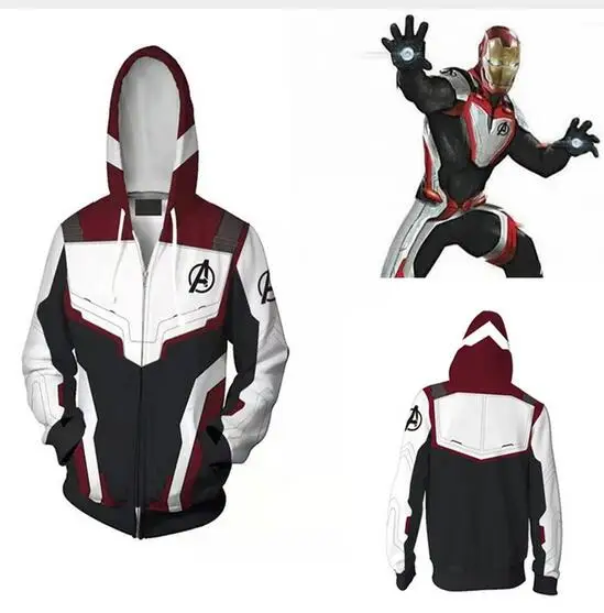 

Ecowalson Adult Avengers Endgame Captain America Cosplay Costume Quantum Realm Hoodies Sweatshirt