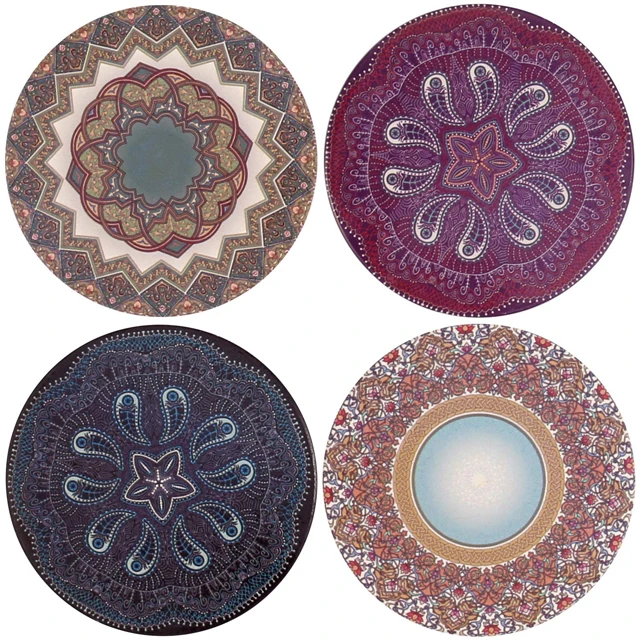 

Hot Sale Sublimation Mandala Design Round Custom Printed Ceramic Custom Coasters, Customized