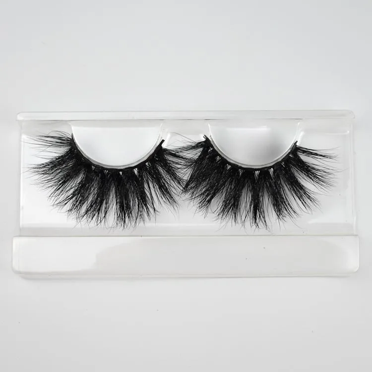 

Custom made 4d mink siberian fluffy lashes long 25mm mink eyelashes