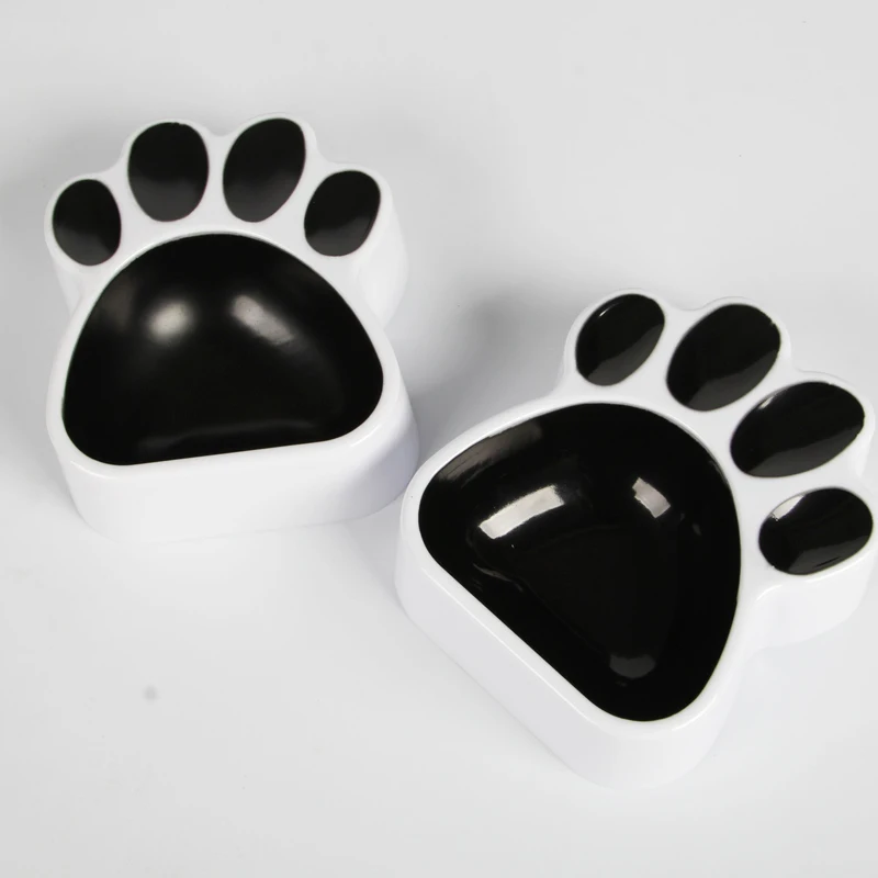 

fashion paw shape plastic pet dog cat bowl