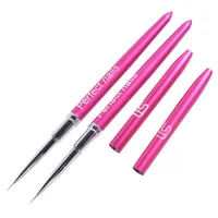 

Wholesale Hot Selling Pink Mental Handle Customizable Logo Thin Nylon Hair Nail Art Liner Brush