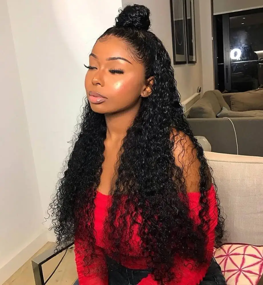 

Water Wave Lace Frontal Human Hair Wigs With Baby Hair PrePlucked For Black Women Brazilian Lace Wigs Remy