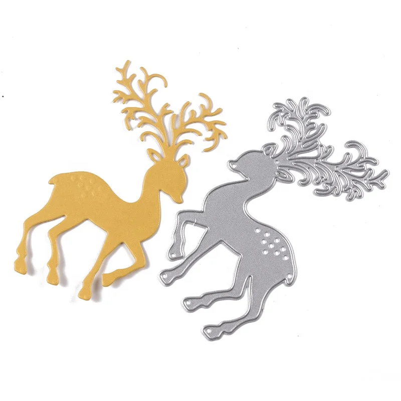 
Charming Deer Custom Scrapbooking & Paper Crafting Metal Curve Stencil Cut Die JT147 