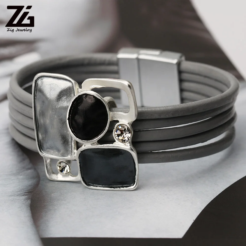

Handmade Magnetic Women Leather Accessories, 3 colors