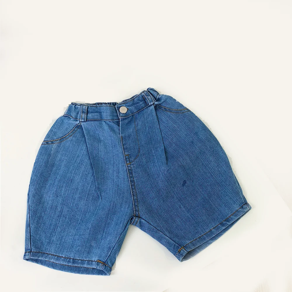 

Kids 2019 Summer Wholesale Children's Casual Cool Knee Length Denim Pants Jeans For 1-6Y Boys Girls, Picture