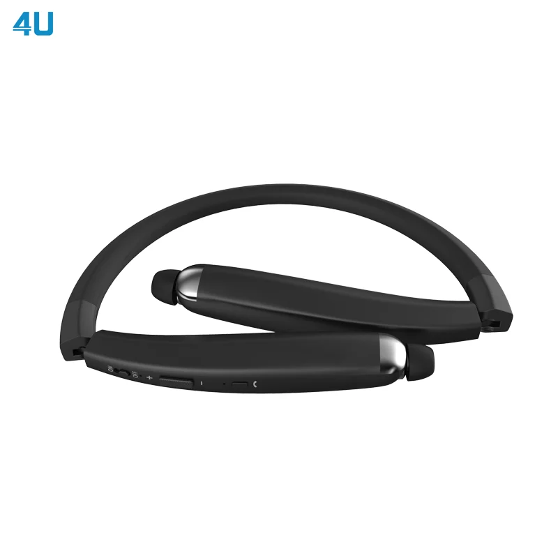 

4U 180mAh Battery 12 Hours Talk Time Retractable Neckband Wireless Earphone, N/a
