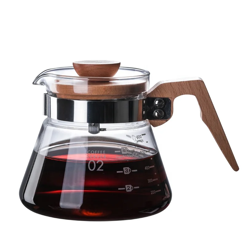 

New Style Heat Resistant Glass Coffee Maker Unbreakable Transparent Coffee Pot