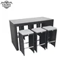Patio furniture outdoor dinning set steel frame rattan dining chair rattan furniture sets